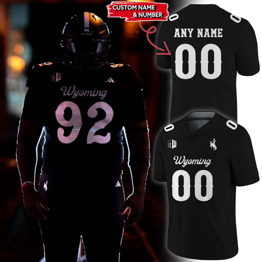 Wyoming Cowboys “Coal Edition” Custom Name Football Jersey