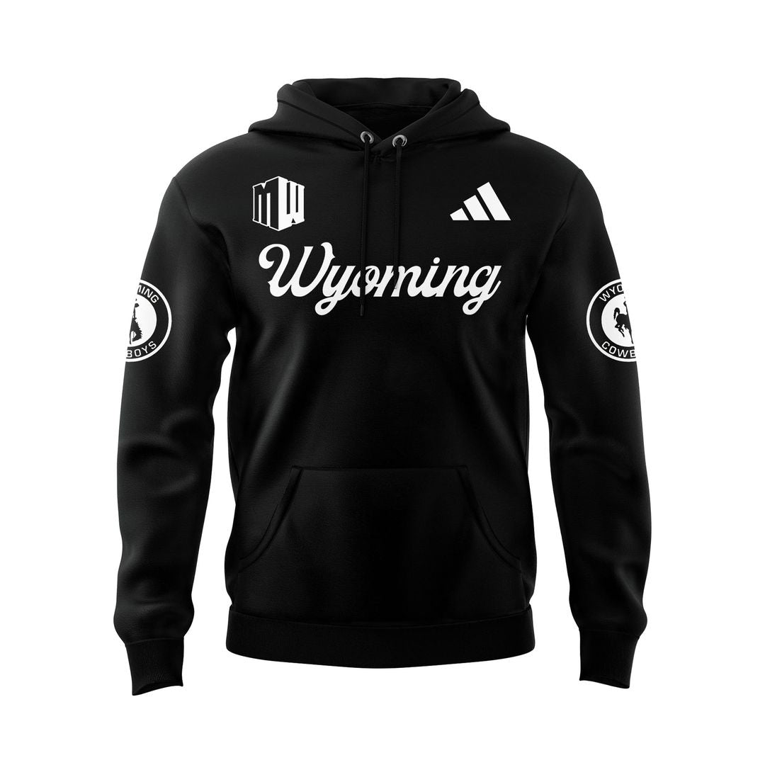 Wyoming Cowboy Football Coal-Black Hoodie