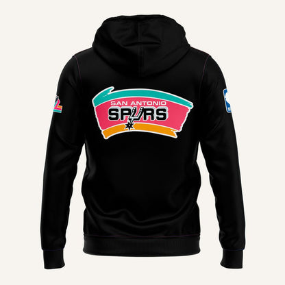 San Antonio Spurs Back To Black City Edition Custom Hoodie