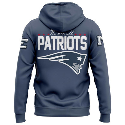 NE Patriots 2025 Rivalries Nor’Easter Storm Blue Hoodie  V2