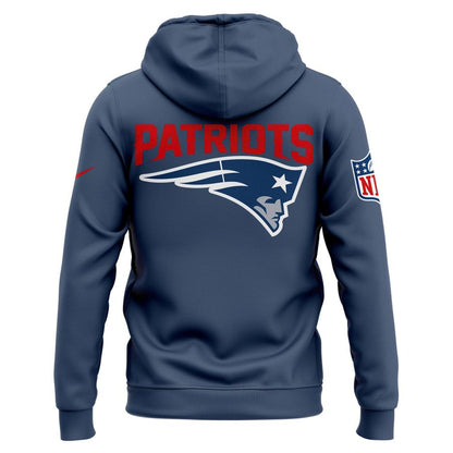 NE Patriots 2025 Rivalries Nor’Easter Storm Blue Hoodie v3
