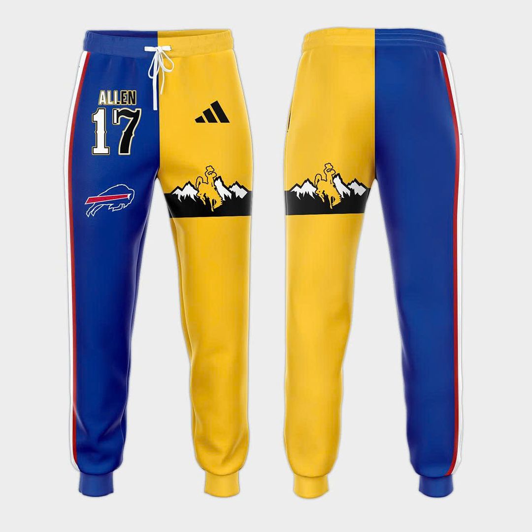 Josh Allen #17 Buffalo Bills x Wyoming Cowboys Combo Hoodie