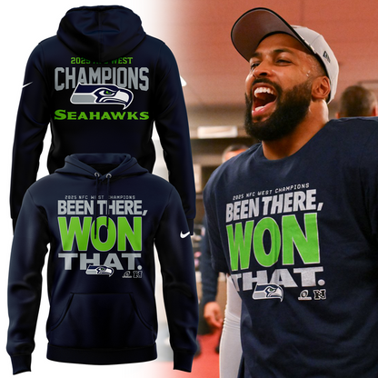 Seattle Seahawks 2025 NFC West Division Champions "Been There Won That" Hoodie