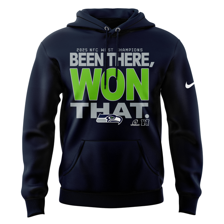 Seattle Seahawks 2025 NFC West Division Champions "Been There Won That" Hoodie