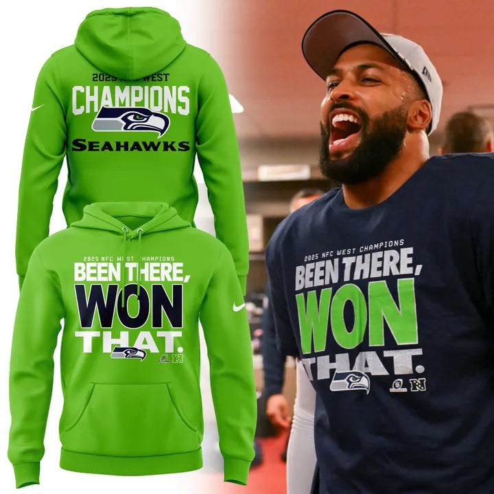 Seattle Seahawks 2025 NFC West Division Champions "Been There Won That" Hoodie
