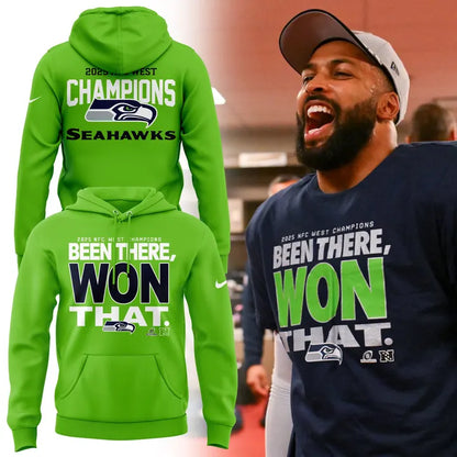 Seattle Seahawks 2025 NFC West Division Champions "Been There Won That" Hoodie
