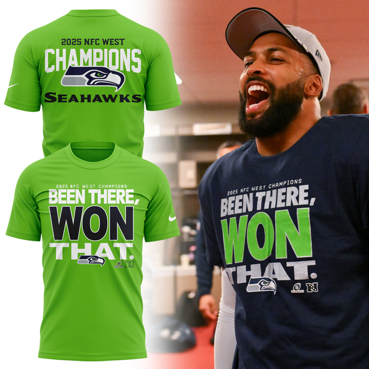 Seattle Seahawks 2025 NFC West Division Champions "Been There Won That" T-Shirt