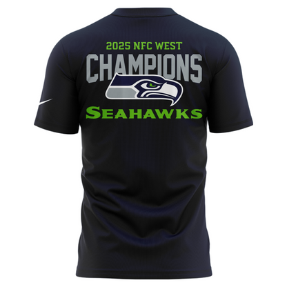 Seattle Seahawks 2025 NFC West Division Champions "Been There Won That" T-Shirt