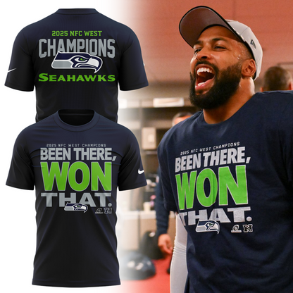 Seattle Seahawks 2025 NFC West Division Champions "Been There Won That" T-Shirt