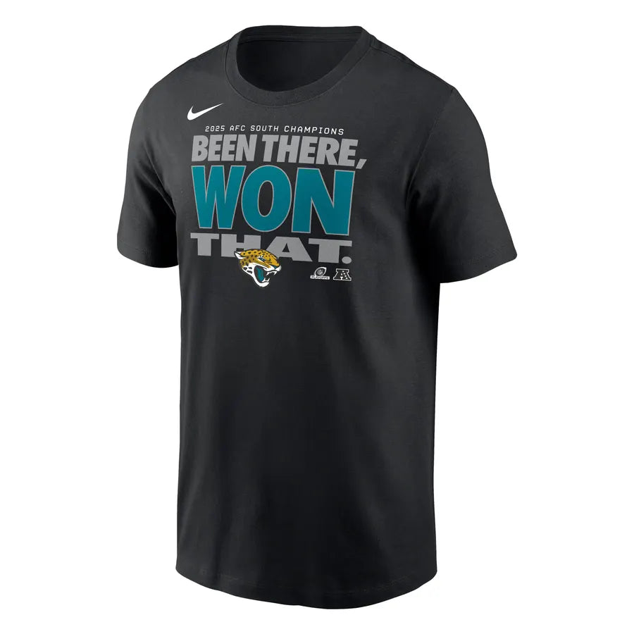Jacksonville Jaguars 2025 AFC South Division Champions Locker Room Trophy Collection Tshirt