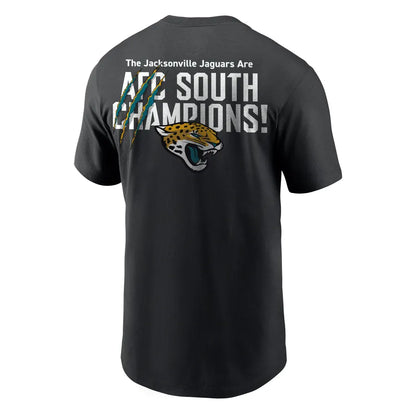 Jacksonville Jaguars 2025 AFC South Division Champions Locker Room Trophy Collection Tshirt
