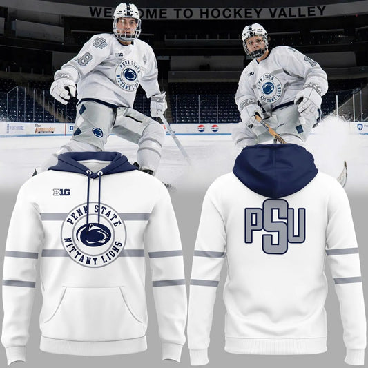 2026 Penn State Nittany Lions Hockey White Uniform Hoodie