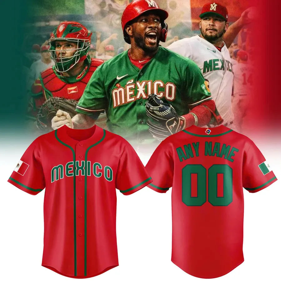 Mexico National Baseball Team 2026 World Baseball Classic Stadium Jersey - Red