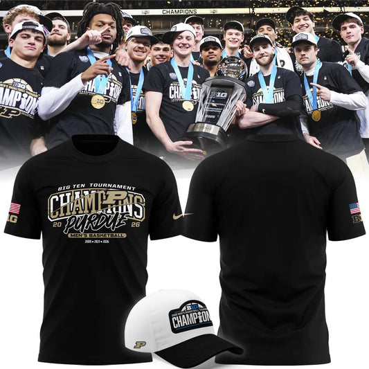 Purdue Men's Basketball 2026 Big Ten Tournament Champions T Shirt