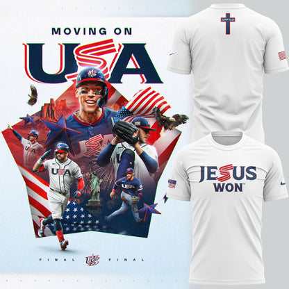 Jesus Won John 16 33 United States national baseball team White T-Shirt