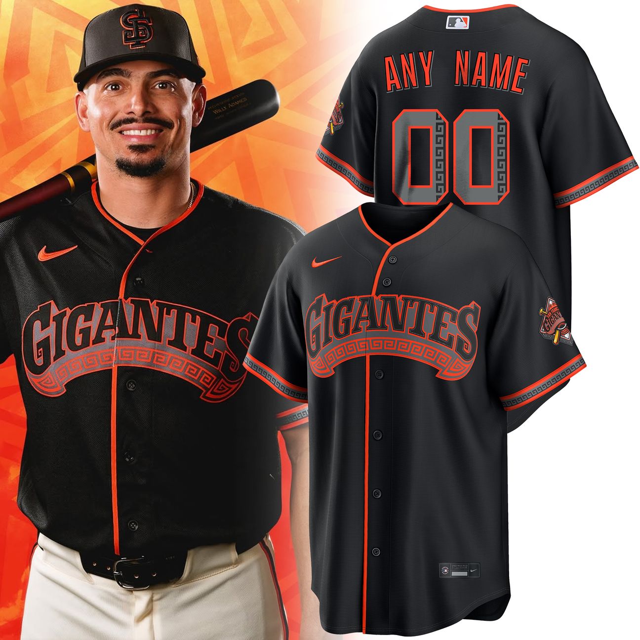 San Francisco Giants - GIGANTE🔥- Custom Jersey - Black