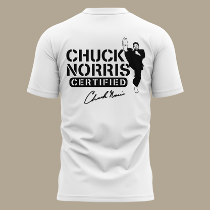 Chuck Norris T-Shirt White Signed for fans