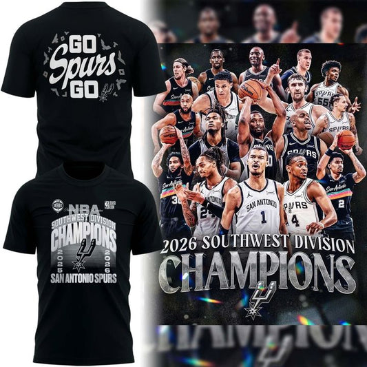 Special 2026 Southwest Division Champions San Antonio Spurs T-Shirt 2