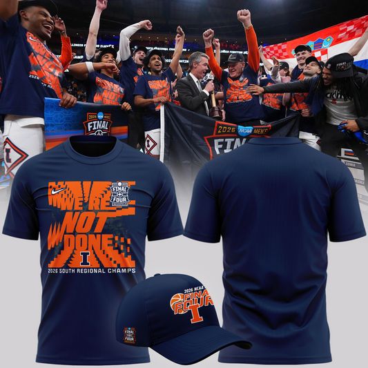 12.Illinois Fighting Illini 2026 NCAA Men's Basketball Tournament March Madness Final Four T-Shirt