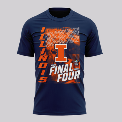 14.Illinois Fighting Illini 2026 NCAA Men's Basketball Tournament March Madness Final Four T-Shirt