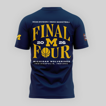 Michigan Wolverines 2026 Men's Basketball Tournament March Madness Final Four Tshirt