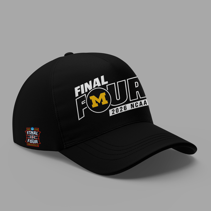 Michigan Wolverines Men's Basketball Final Four Locker Room Hoodie for fans