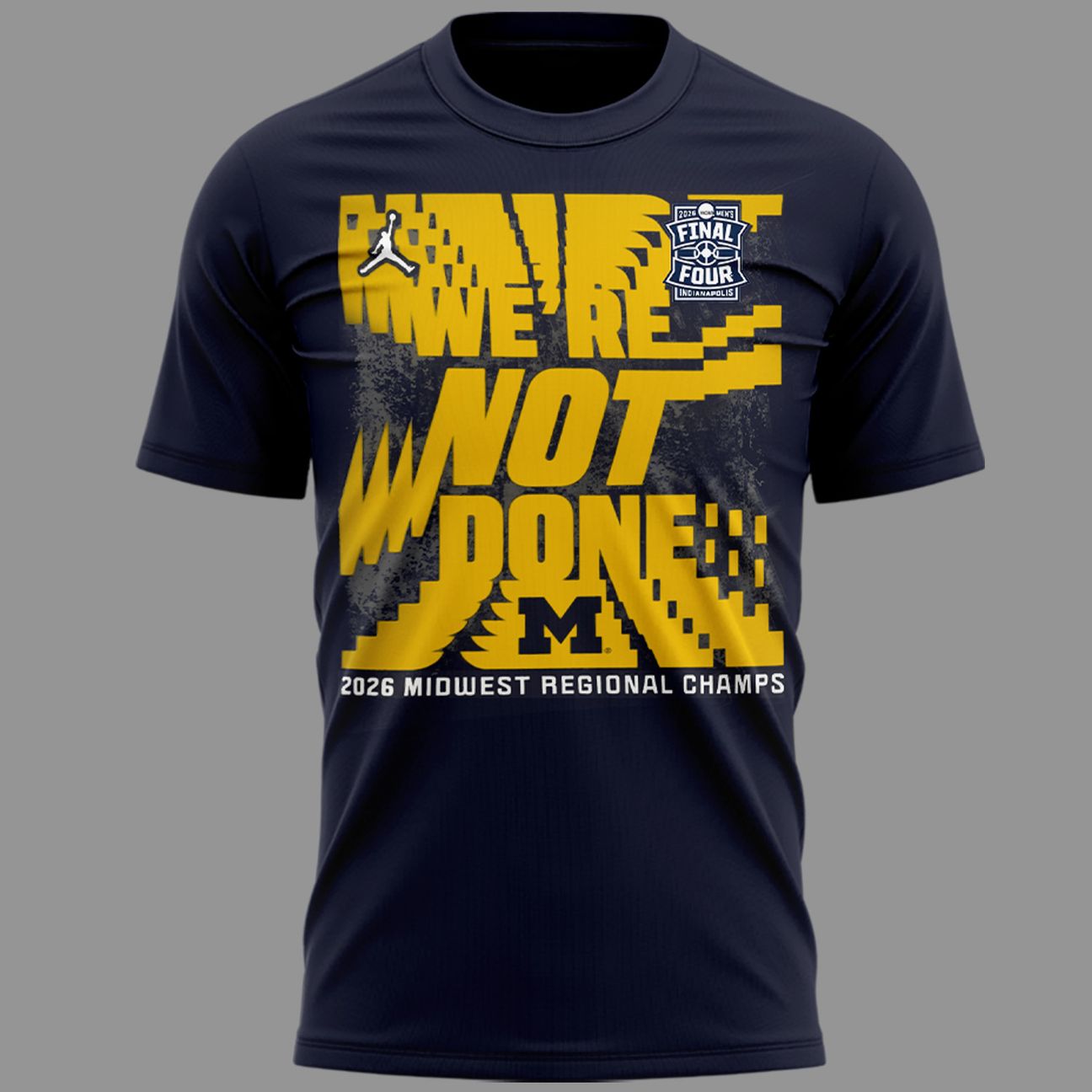 Exclusive Michigan Wolverines Men's Basketball Final Four Locker Room T-Shirt for fans