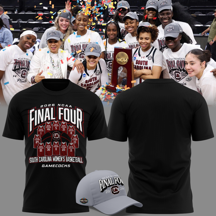 South Carolina Gamecocks 2026 Women's Basketball Tournament March Madness Final Four T-Shirt