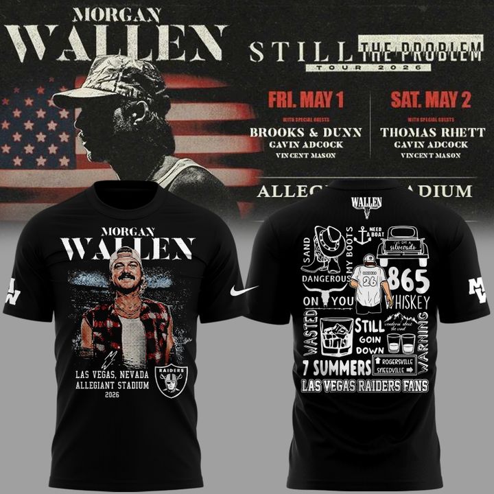 Limited Edition T-Shirt Morgan Wallen x Las Vegas Raiders