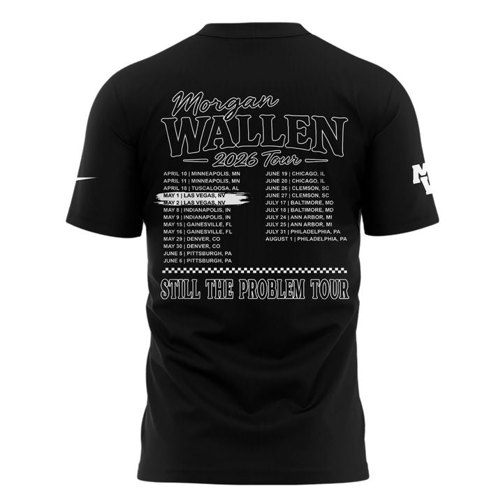 Limited Edition T-Shirt Black Morgan Wallen x Las Vegas Raiders