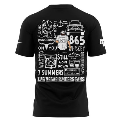 Limited Edition T-Shirt Black Morgan Wallen x Las Vegas Raiders!