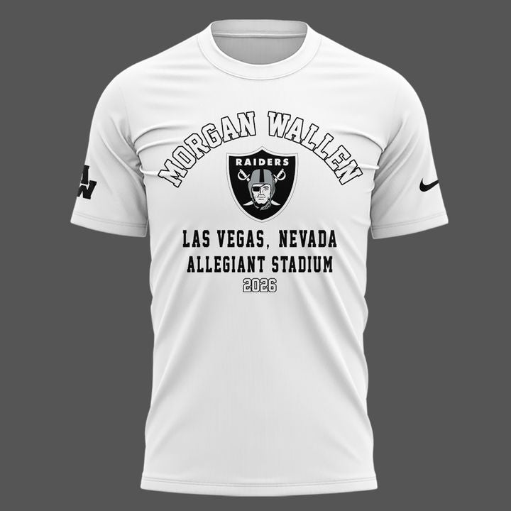 Limited Edition T-Shirt White Morgan Wallen x Las Vegas Raiders!