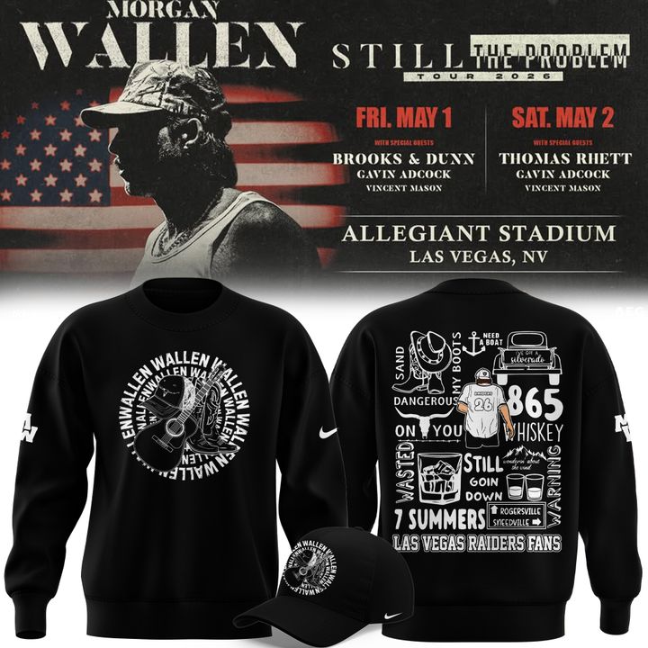 Limited edition Sweatshirt Morgan Wallen x Las Vegas Raiders for fans.