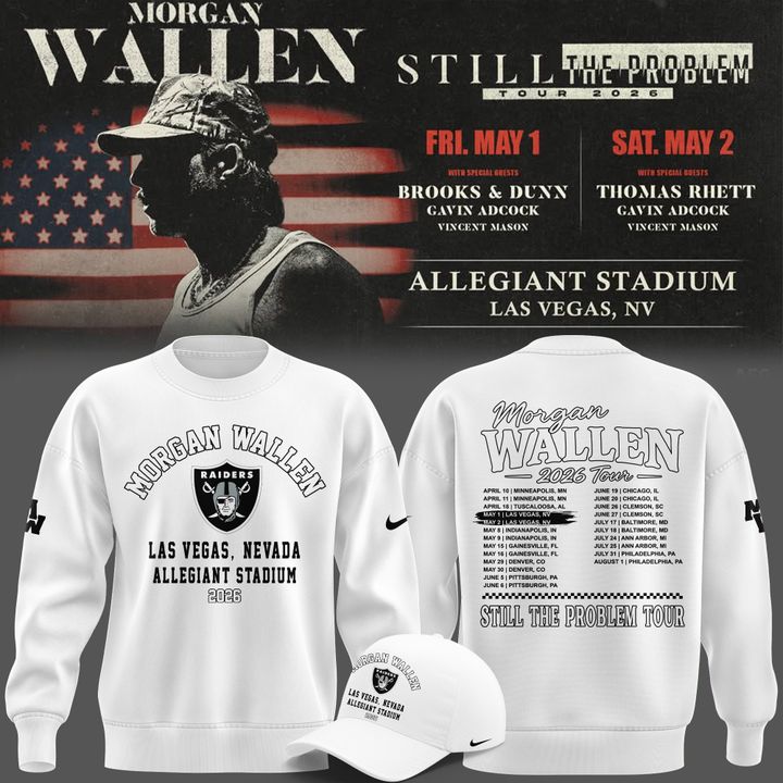 Limited edition Sweatshirt White Morgan Wallen x Las Vegas Raiders