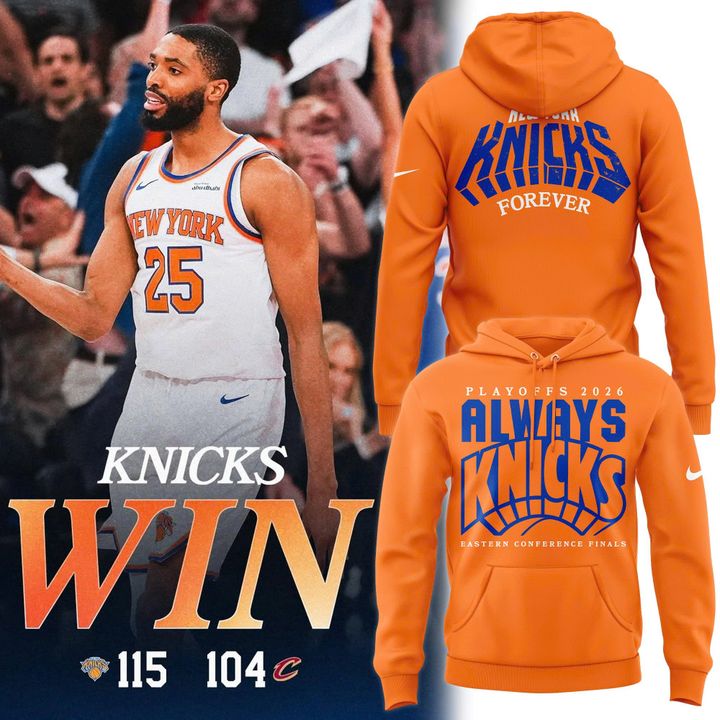 New York Knicks 2026 Playoffs "Always Knicks" Hoodie - Orange
