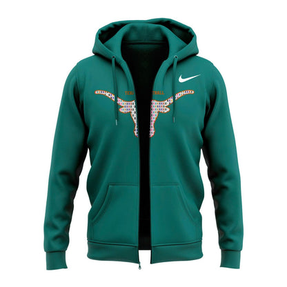 Special 2026 Strikeout Cancer Texas Softball Zip Hoodie