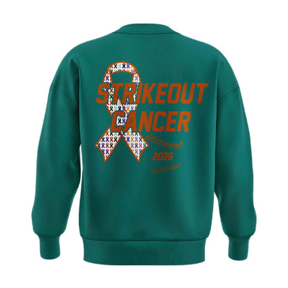 Special 2026 Strikeout Cancer Texas Softball Sweatshirt