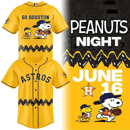 Houston Astros Peanuts Night Jersey