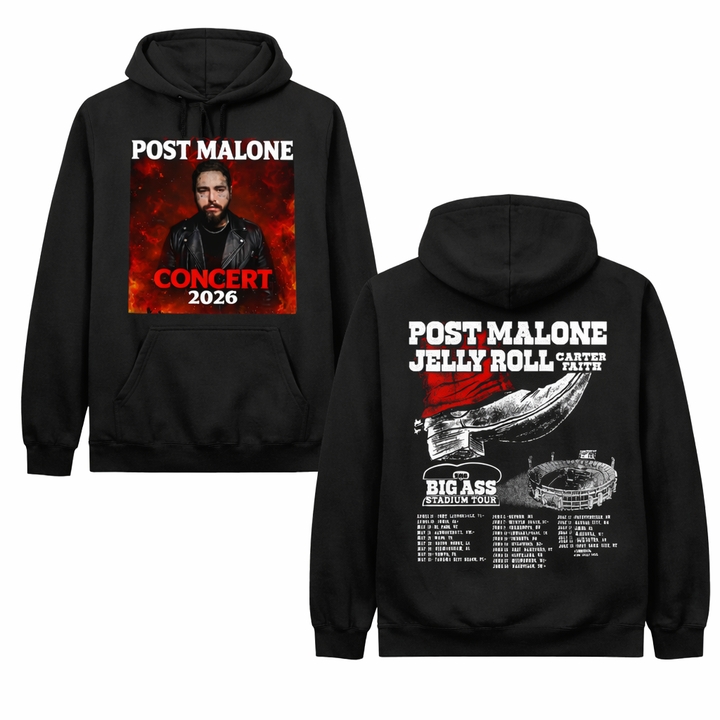 Special 2026 Hoodie Post Malone - THE BIG ASS Stadium Tour Part 2 Hoodie