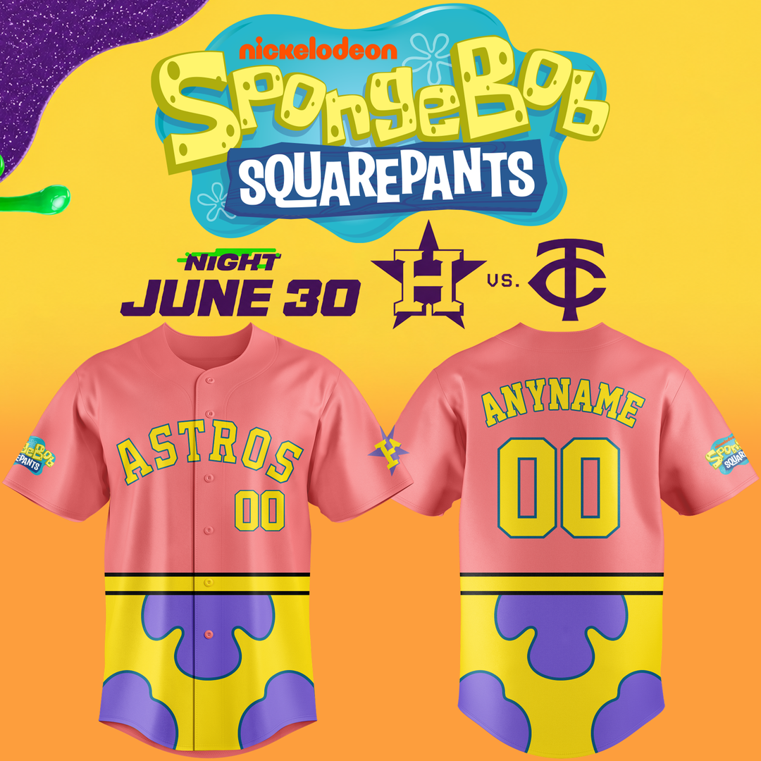 Houston Astros SpongeBob Night 2026 Jersey Custom Name and Number