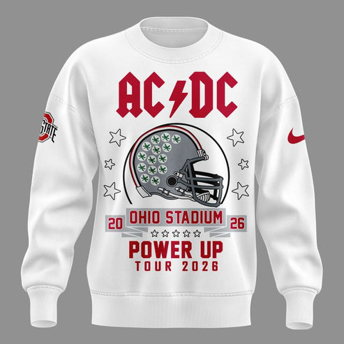 Sweatshirt AC/DC x Ohio State Buckeyes Football - Power Up Tour 2026 Sweatshirt