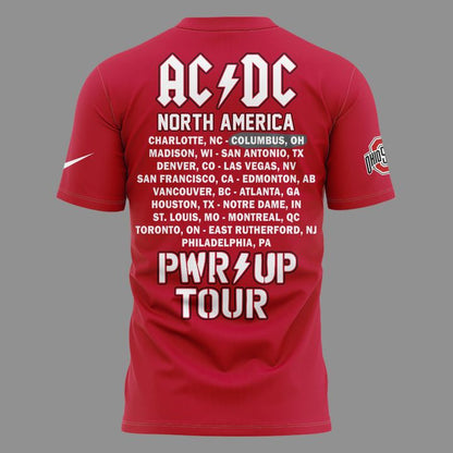 Perfect T-Shirt AC/DC x Ohio State Buckeyes Football - Power Up Tour 2026 T-Shirt