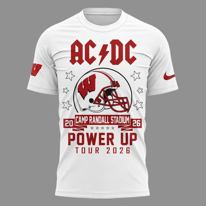 Special Edition AC/DC x Wisconsin Badgers Football - Power Up Tour 2026 T-Shirt