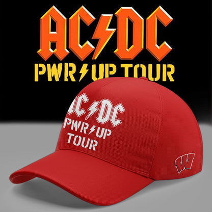 02.34. Exclusive Polo AC/DC x Wisconsin Badgers Football - Power Up Tour 2026 Polo Shirt