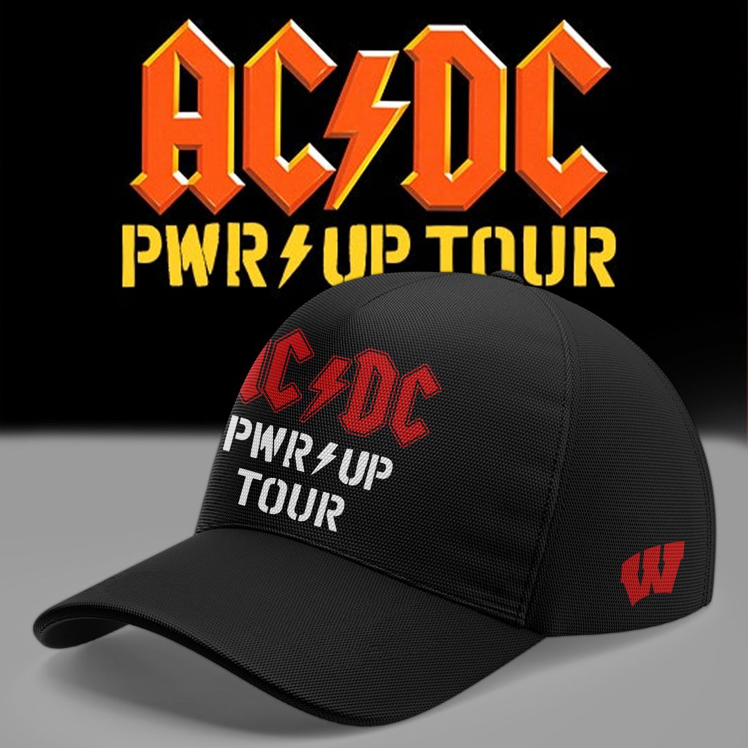 03. Perfect Black Shirt AC/DC x Wisconsin Badgers Football - Power Up Tour 2026 Polo Shirt