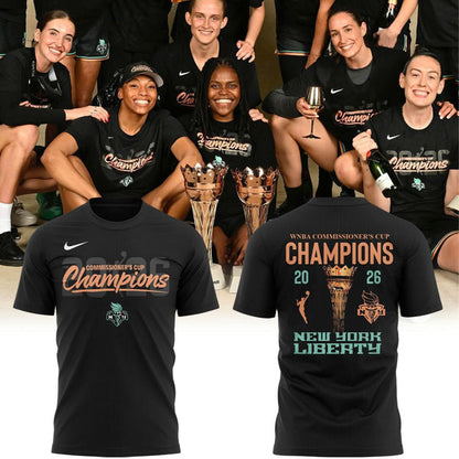 New York Liberty 2026 WNBA Commissioner's Cup Champions Locker Room Shirt