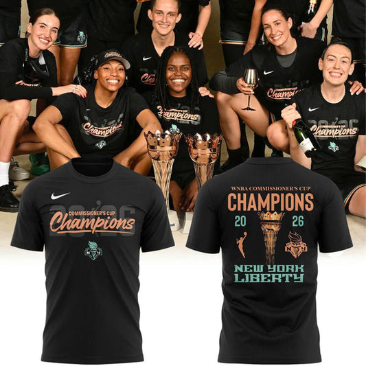 New York Liberty 2026 WNBA Commissioner's Cup Champions Locker Room Shirt
