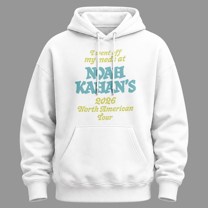 Exclusive Version "I went off my meds at" Noah Kahan The Great Divide Tour White Hoodie