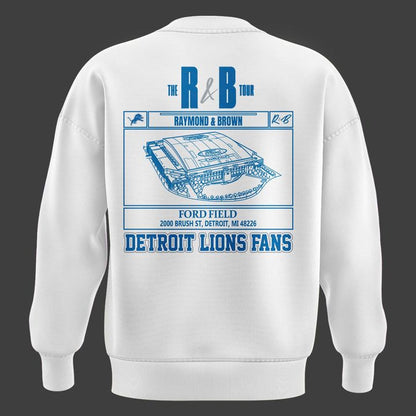 Limited Edition Sweatshirt Signed Chris Brown & Usher Raymond x Detroit Lions "The R&B Tour" at Ford Field (Detroit)