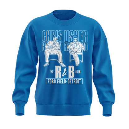 New Sweatshirt Blue Chris Brown & Usher Raymond x Detroit Lions "The R&B Tour"